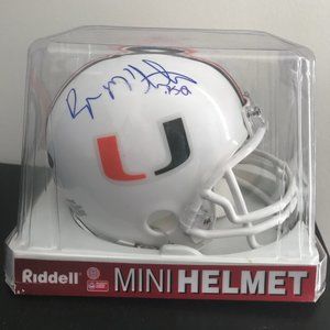 Miami Hurricanes Signed Mini-Helmet